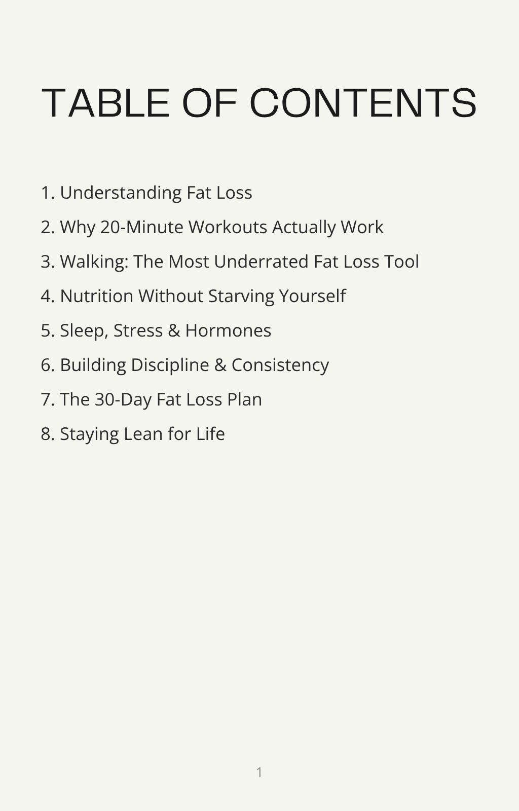 20-MINUTE FAT LOSS SYSTEM